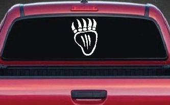 Tribal Native American Indian Bear Claw Western Car or Truck Window Decal Sticker