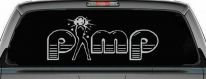 PIMP Car or Truck Window Decal Sticker (Light Gray)