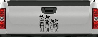 Mickey Mouse Disney 2 Kids Stick Family Car or Truck Window Decal Sticker (Black)