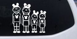 Mickey Mouse Disney 2 Kids Stick Family Car or Truck Window Decal Sticker