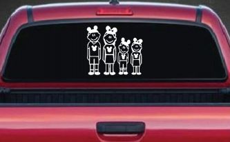 Mickey Mouse Disney 2 Kids Stick Family Car or Truck Window Decal Sticker