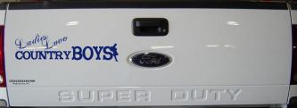 Ladies Love Country Boys Car or Truck Window Decal Sticker (Navy)