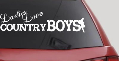 Ladies Love Country Boys Decal for Cars Trucks Windows