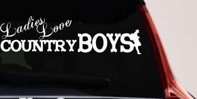 Ladies Love Country Boys Decal for Cars Trucks Windows