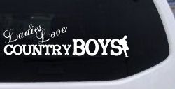 Ladies Love Country Boys Car or Truck Window Decal Sticker