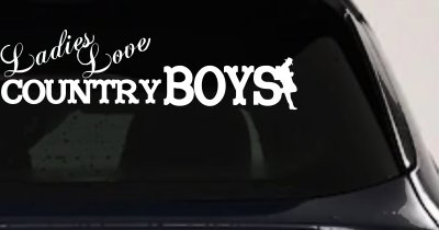 Ladies Love Country Boys Decal for Cars Trucks Windows