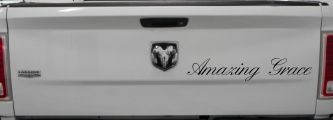 Amazing Grace Christian Car or Truck Window Decal Sticker (Black)