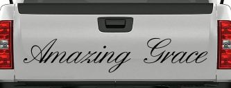 Amazing Grace Christian Car or Truck Window Decal Sticker (Black)