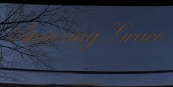 Amazing Grace Christian Car or Truck Window Decal Sticker (Copper)