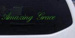 Amazing Grace Christian Car or Truck Window Decal Sticker (Lime)