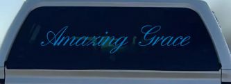 Amazing Grace Christian Car Truck Window Decal Sticker Vinyl Faith (Sky Blue)