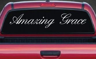 Amazing Grace Christian Car or Truck Window Decal Sticker