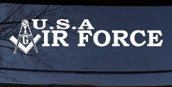 Air Force Freemason Masonic Compass and Square Military Car or Truck Window Decal Sticker