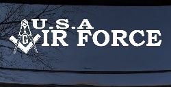 Air Force Freemason Masonic Compass and Square Military Car or Truck Window Decal Sticker