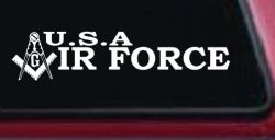 Air Force Freemason Masonic Compass and Square Military Car or Truck Window Decal Sticker