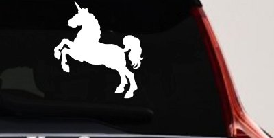 Prancing Unicorn Vinyl Decal Car Truck Window Sticker Magical Fun