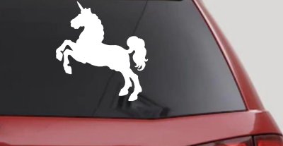 Prancing Unicorn Vinyl Decal Car Truck Window Sticker Magical Fun