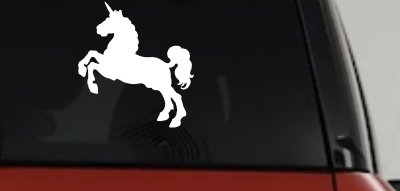 Prancing Unicorn Vinyl Decal Car Truck Window Sticker Magical Fun