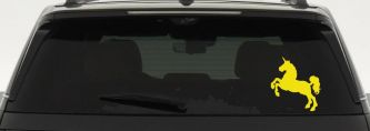 Unicorn Prancing Car or Truck Window Decal Sticker (Yellow)