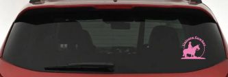 Unicorn Cowboy Funny Car or Truck Window Decal Sticker (Pink)