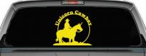 Unicorn Cowboy Funny Car or Truck Window Decal Sticker (Yellow)