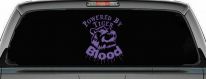 Powered By Tiger Blood Decal Sticker Funny Car Truck Window Vinyl (Purple)