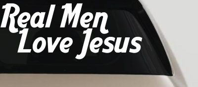Real Men Love Jesus Car Truck Window Decal Sticker Christian Faith Vinyl