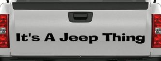 Its A Jeep Thing Off Road Car or Truck Window Decal Sticker (Black)