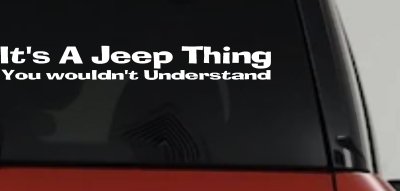 Jeep Thing Vinyl Decal Sticker - Off Road Car Truck Window Graphics
