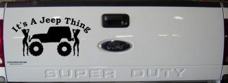 It's A Jeep Thing With Girls Off Road Car or Truck Window Decal Sticker (Black)