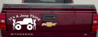 It's A Jeep Thing With Girls Off Road Car or Truck Window Decal Sticker (White)