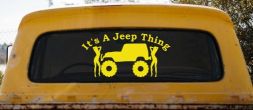 It's A Jeep Thing With Girls Off Road Car or Truck Window Decal Sticker (Yellow)