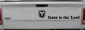 Jesus Is The Lord Decal - Christian Car Truck Window Sticker (Black)