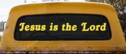 Jesus Is The Lord Christian Car or Truck Window Decal Sticker (Yellow)