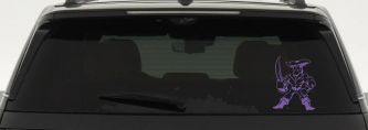 Pirate With Sword Car or Truck Window Decal Sticker (Purple)