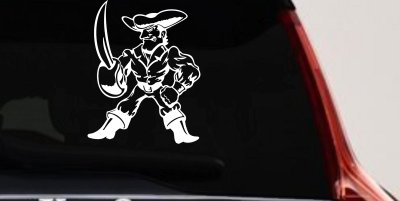 Pirate With Sword Decal for Car Truck Window Vinyl Sticker