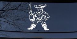 Pirate With Sword Car or Truck Window Decal Sticker
