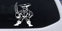 Pirate With Sword Car or Truck Window Decal Sticker