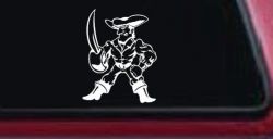 Pirate With Sword Car or Truck Window Decal Sticker