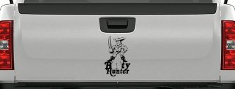 Pirate Booty Hunter Funny Car or Truck Window Decal Sticker (Black)