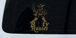Pirate Booty Hunter Funny Car or Truck Window Decal Sticker (Gold)