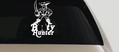 Pirate Booty Hunter Car Truck Window Vinyl Decal Sticker Funny Auto Graphic