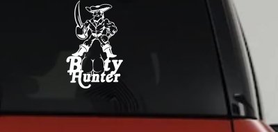 Pirate Booty Hunter Car Truck Window Vinyl Decal Sticker Funny Auto Graphic