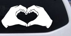 Hands In Shape Of Heart Love Car or Truck Window Decal Sticker