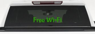 Free Wi-Fi Store Window Lettering Business Car or Truck Window Decal Sticker (Lime)