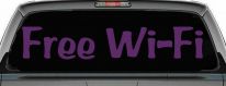 Free Wi-Fi Store Window Lettering Business Car or Truck Window Decal Sticker (Violet)