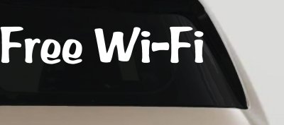 Free WiFi Window Decal for Business Storefronts & Vehicles