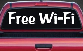 Free Wi-Fi Store Window Lettering Business Car or Truck Window Decal Sticker