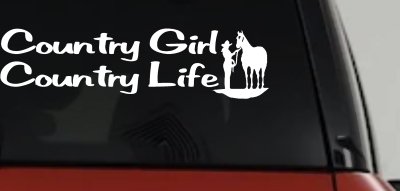 Country Girl Decal Sticker for Car Truck Window Horse Farm Life