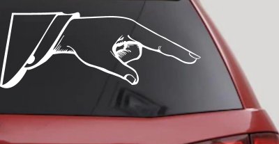 Pointing Hand Business Window Decal Sticker Car Truck Vinyl Sign